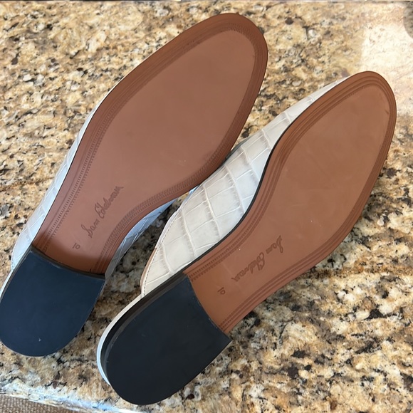 SAM EDELMAN Linnie Croc-Embossed Leather Mules in Grey Sz 10 - NWOB!!! - Picture 5 of 7